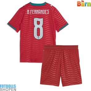 Billiga Portugal Bruno Fernandes #8 Hemmatröja Barn VM 2026 Kortärmad (+ Korta byxor)